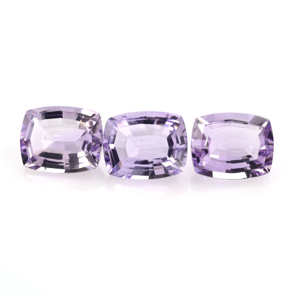 PINK AMETHYST CUT CUSHION (STEP CUT BACK) 10X8MM 2.58 Cts.
