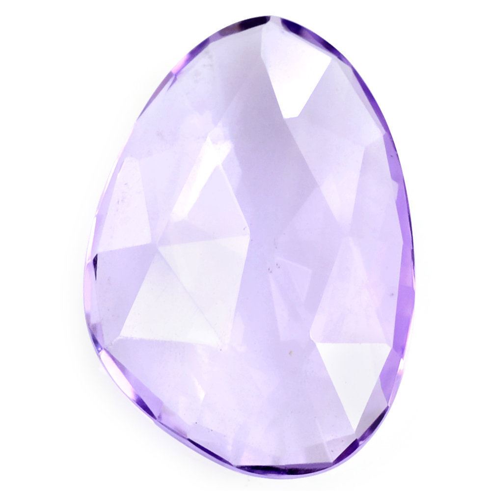 PINK AMETHYST ROSE CUT BRIOLETTE IRREGULAR PEARISH 16X11MM 5.04 Cts.