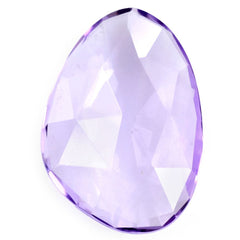PINK AMETHYST ROSE CUT BRIOLETTE IRREGULAR PEARISH 16X11MM 5.04 Cts.
