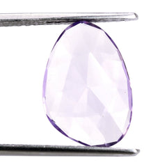 PINK AMETHYST ROSE CUT BRIOLETTE IRREGULAR PEARISH 16X11MM 5.04 Cts.