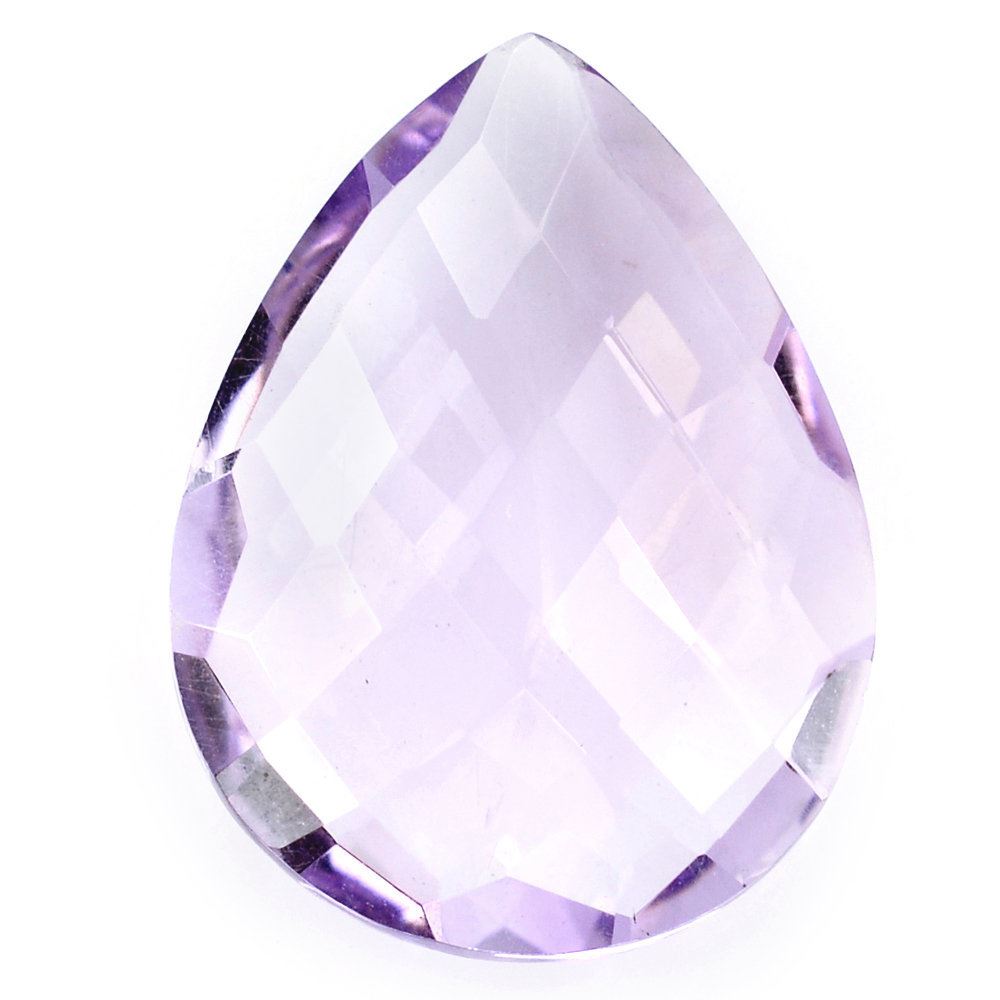 PINK AMETHYST BRIOLETTE PEAR 20X15MM 9.70 Cts.