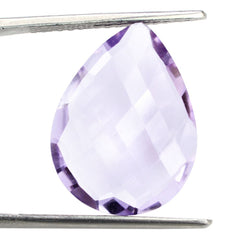 PINK AMETHYST BRIOLETTE PEAR 20X15MM 9.70 Cts.