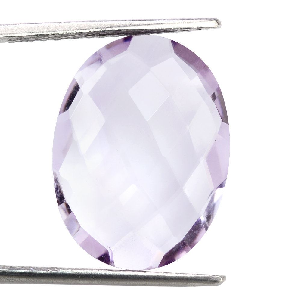 PINK AMETHYST BRIOLETTE OVAL 20X15MM 11.50 Cts.