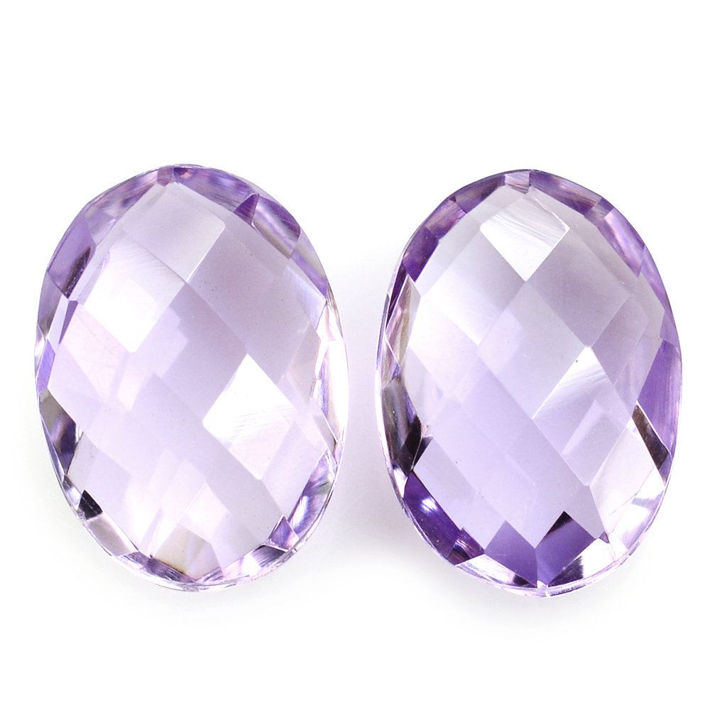 PINK AMETHYST BRIOLETTE OVAL 14X10MM 5.90 Cts.