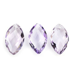 PINK AMETHYST TWISTED BRIOLETTE MARQUISE (FULL DRILL) 20X12MM 9.78 Cts.