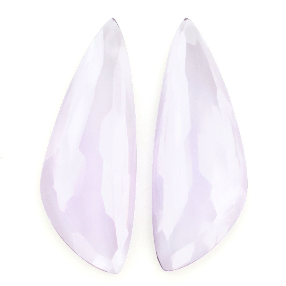 PINK AMETHYST IRREGULAR CUT FANCY SHAPE CAB 29.50X10.50MM 7.10 Cts.