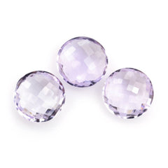PINK AMETHYST BRIOLETTE ROUND 15MM 9.43 Cts.
