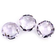 PINK AMETHYST BRIOLETTE ROUND 13MM 5.93 Cts.