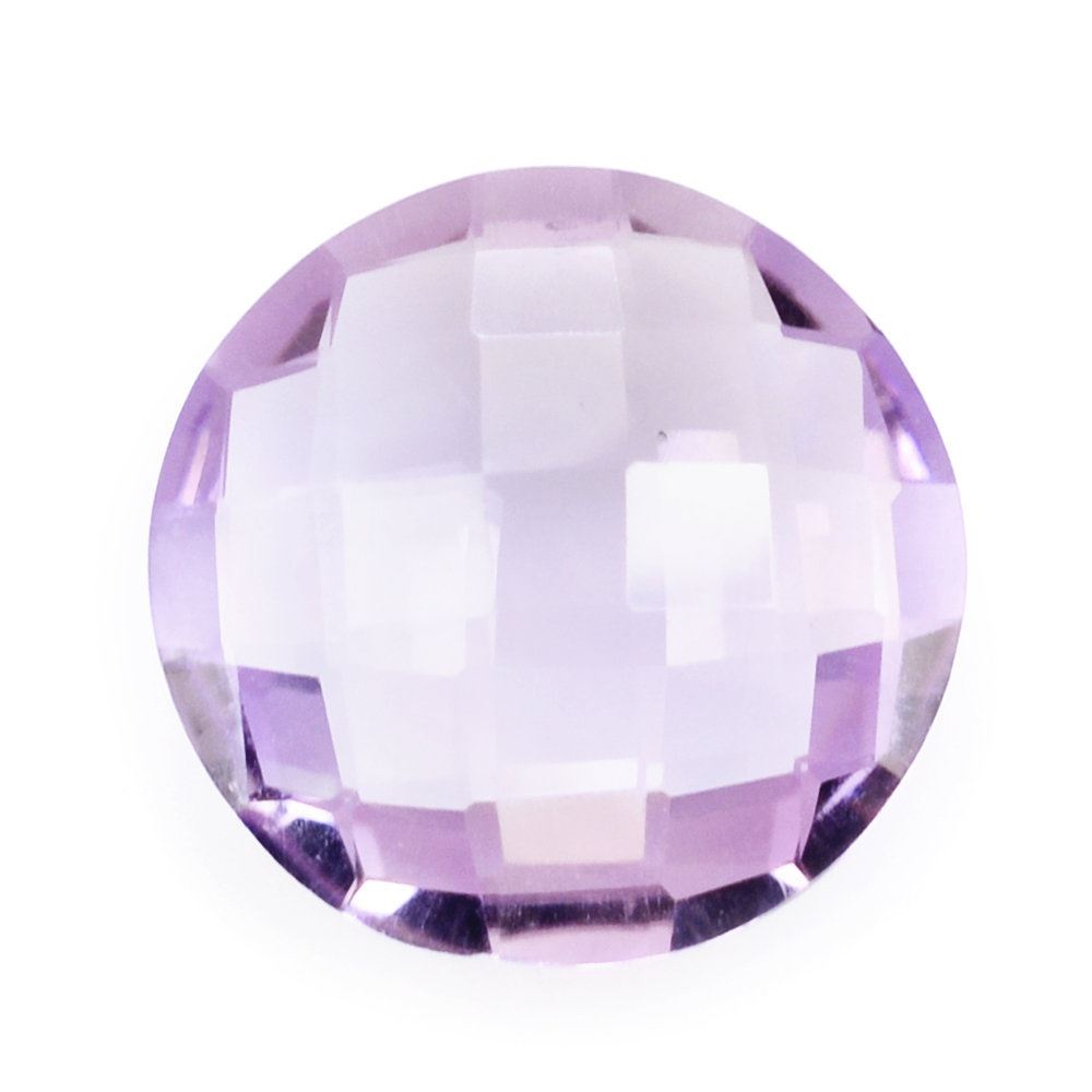 PINK AMETHYST BRIOLETTE ROUND 12MM 4.35 Cts.