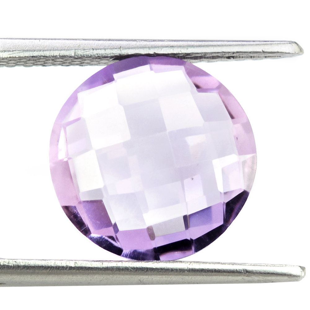 PINK AMETHYST BRIOLETTE ROUND 12MM 4.35 Cts.