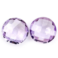 PINK AMETHYST BRIOLETTE ROUND 12MM 4.35 Cts.