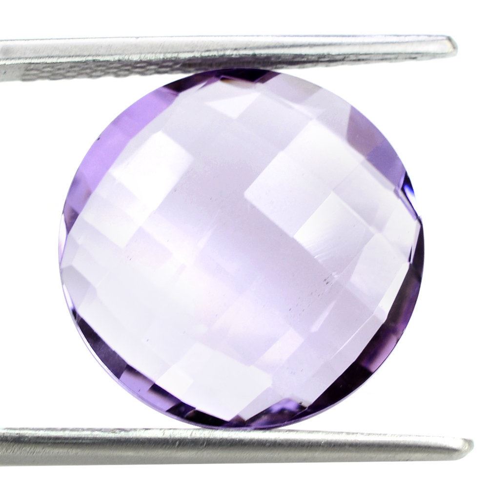 PINK AMETHYST BRIOLETTE ROUND 15MM 7.90 Cts.