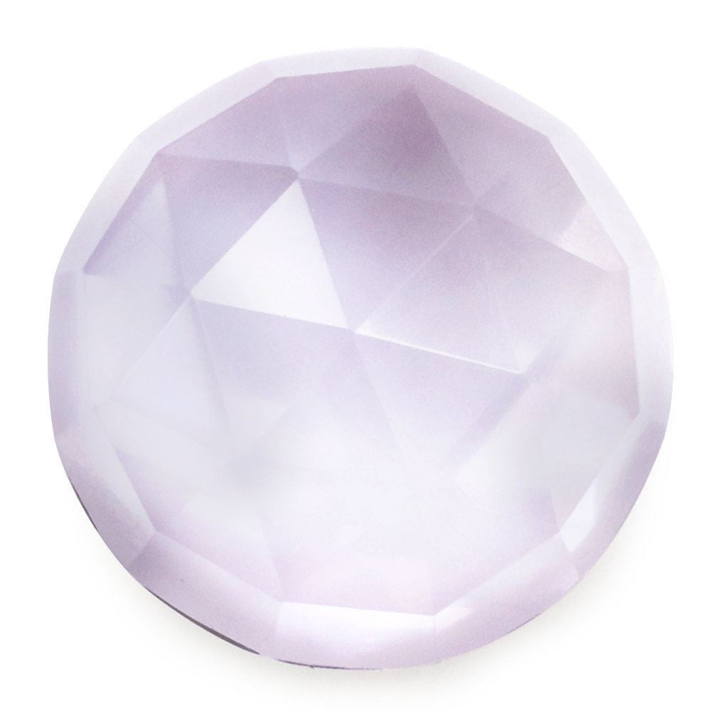 PINK AMETHYST ROSE CUT ROUND CAB (LITE) 15MM 10.60 Cts.