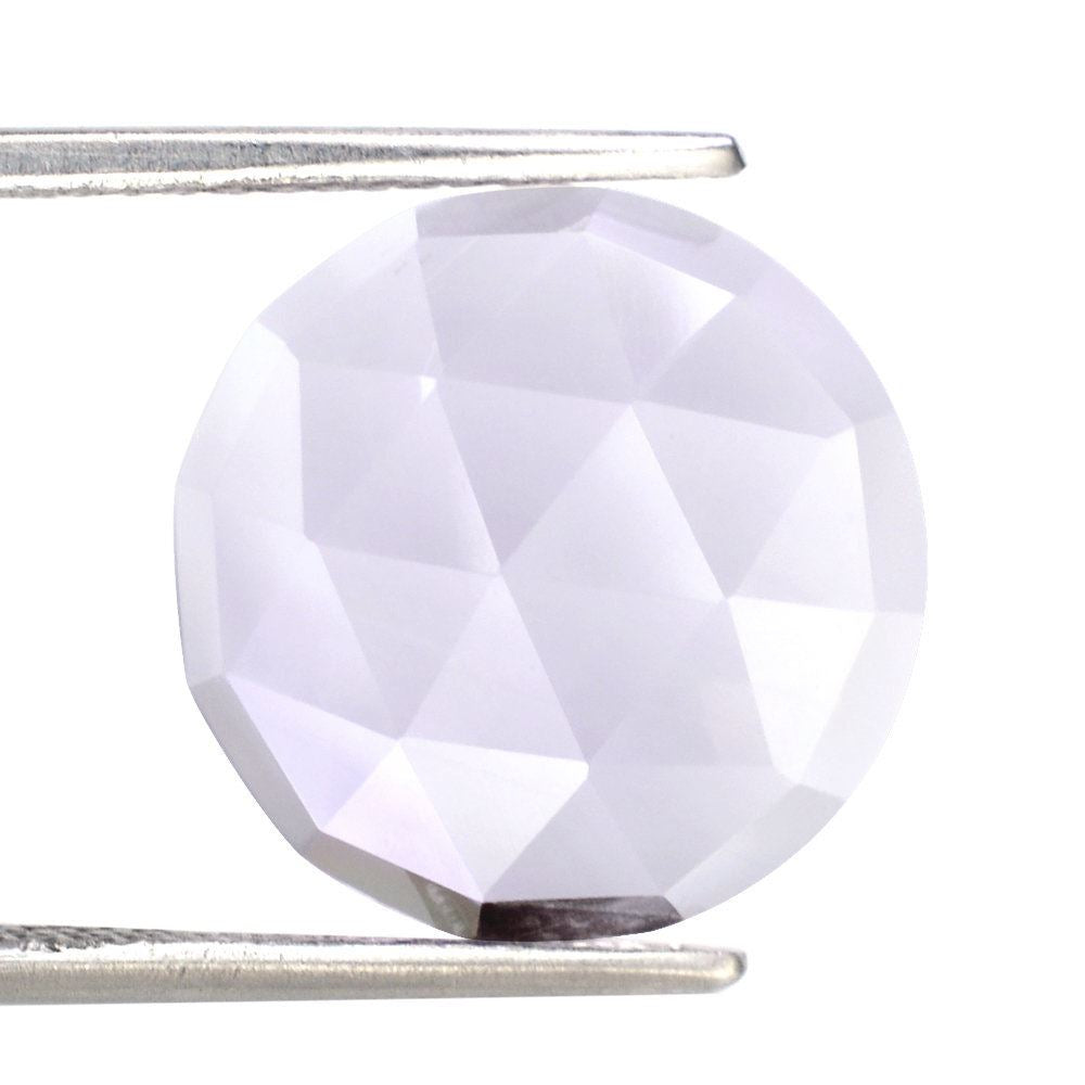 PINK AMETHYST ROSE CUT ROUND CAB (LITE) 15MM 10.60 Cts.