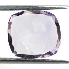 PINK AMETHYST ROSE CUT BRIOLETTE CUSHION 13.50X12.50MM 8.25 Cts.
