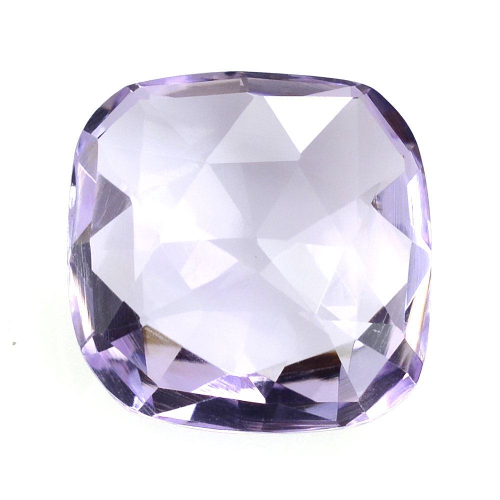 PINK AMETHYST ROSE CUT BRIOLETTE CUSHION 13MM 6.77 Cts.