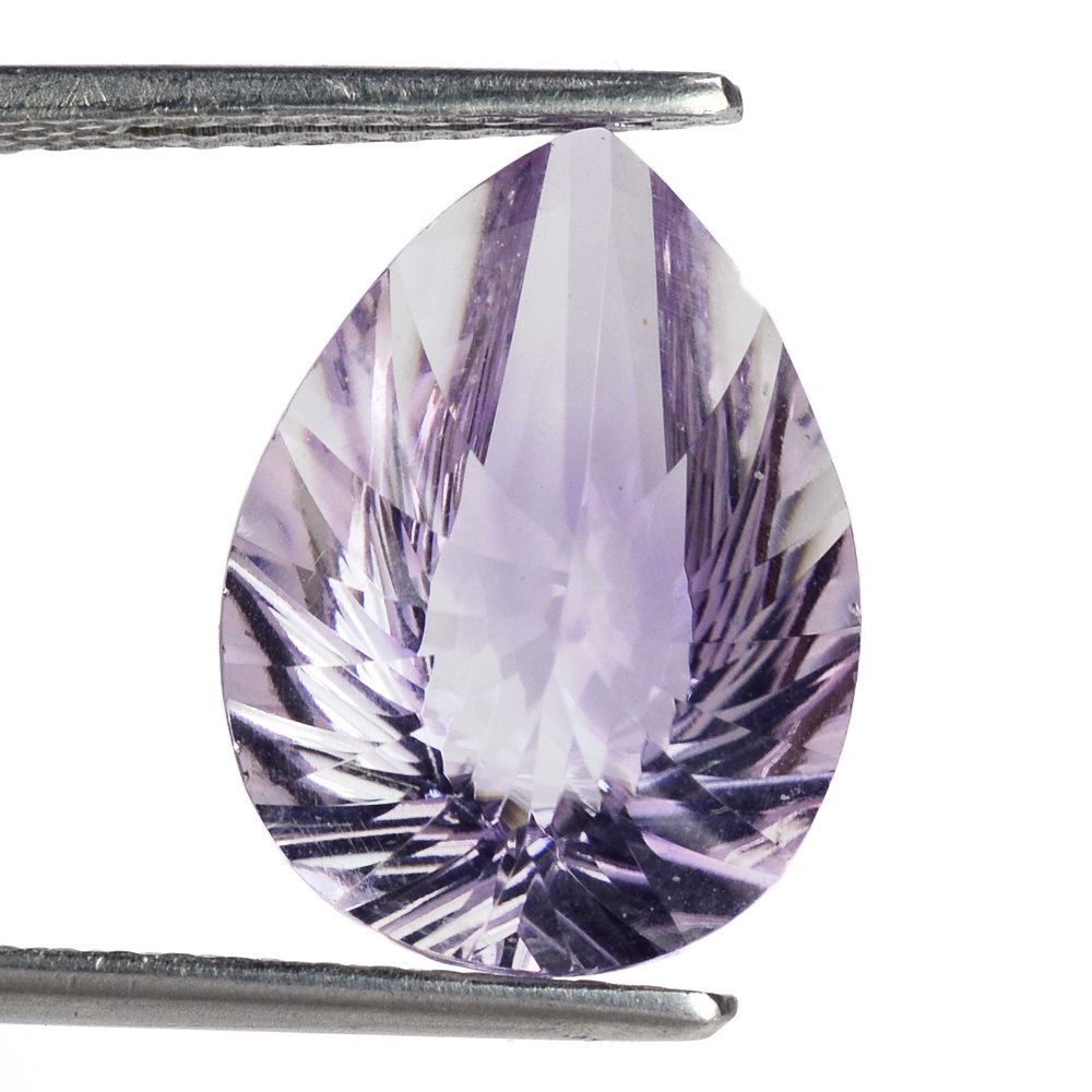 PINK AMETHYST CONCAVE BRIOLETTE PEAR (DES#14) 16X12MM 6.30 Cts.