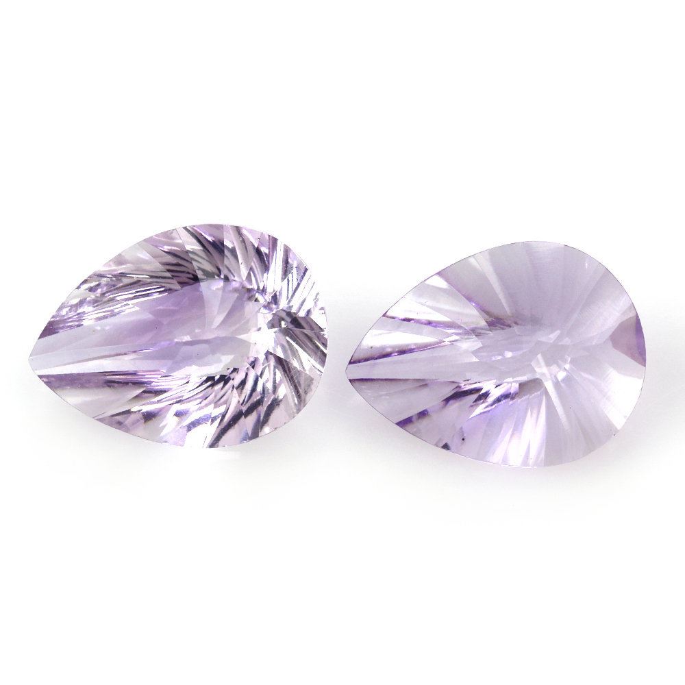 PINK AMETHYST CONCAVE BRIOLETTE PEAR (DES#14) 16X12MM 6.30 Cts.