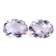 PINK AMETHYST CHECKER CUT OVAL 20X15MM 14.95 Cts.