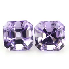 PINK AMETHYST ASCHER CUT SQUARE - OCTAGON 12MM 8.45 Cts.