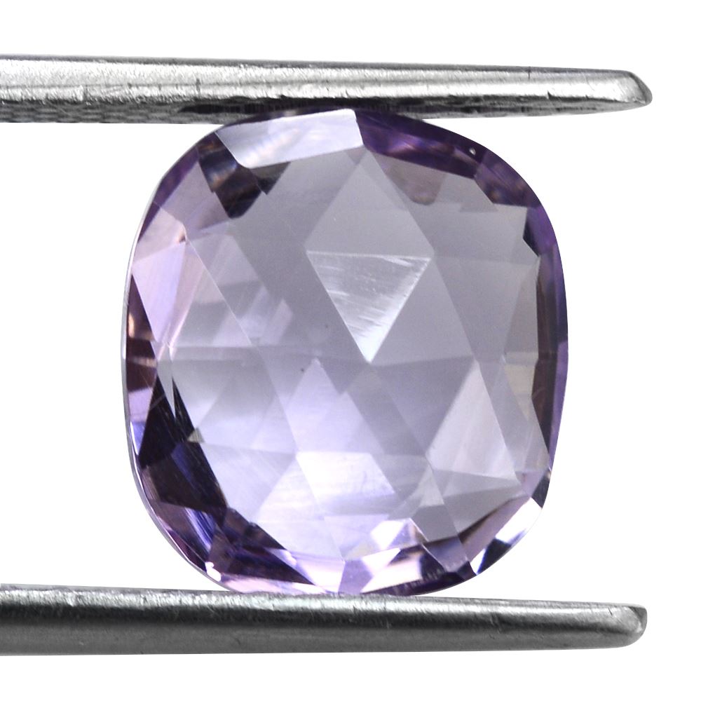 PINK AMETHYST ROSE CUT BRIOLETTE CUSHION 12X11.50MM 5.10 Cts.