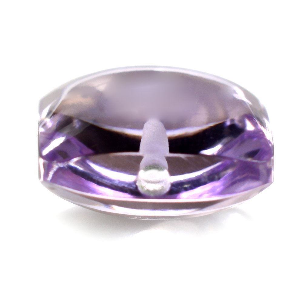 PINK AMETHYST LENTIL CUSHION (HALF DRILL 1.00MM) 10MM 5.25 Cts.