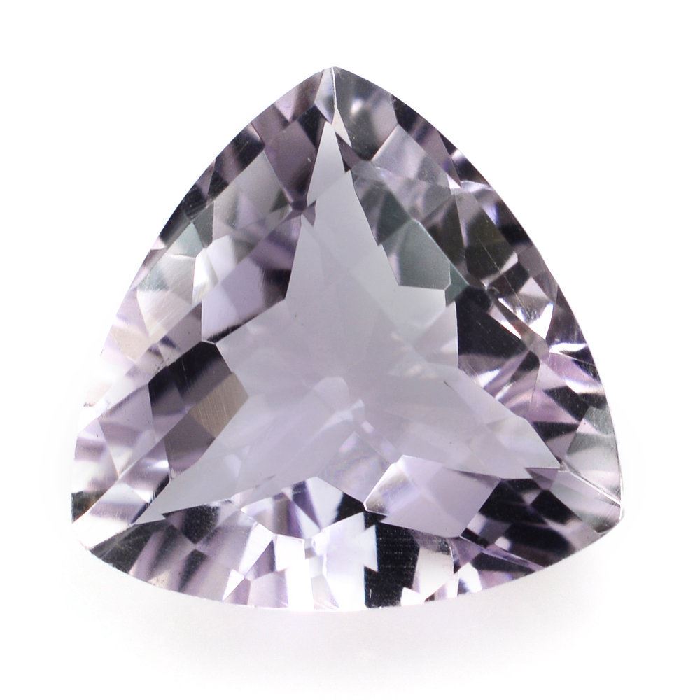 PINK AMETHYST CHECKER CUT TRILLION 12MM 4.87 Cts.