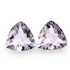 PINK AMETHYST CHECKER CUT TRILLION 12MM 4.87 Cts.