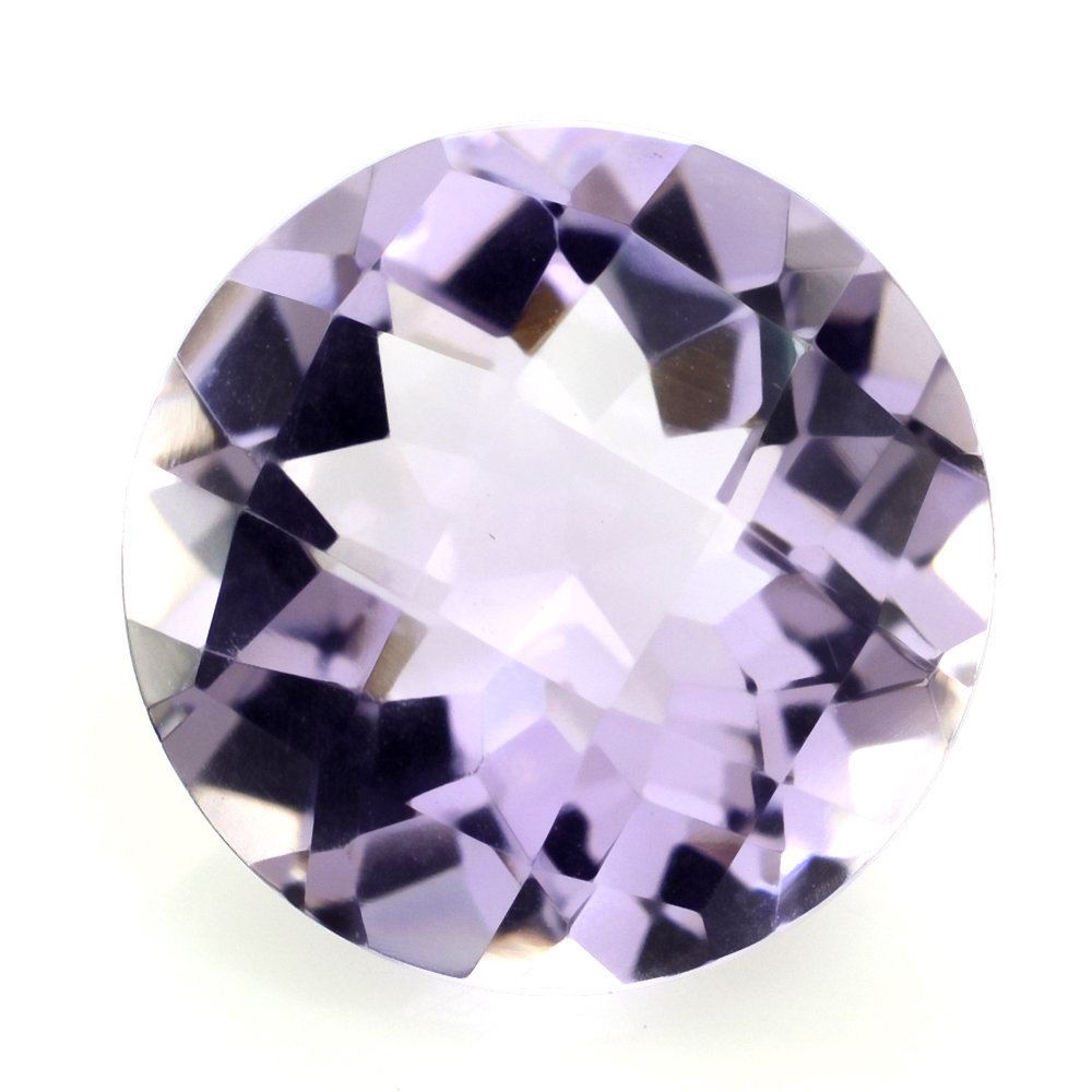 PINK AMETHYST CHECKER CUT ROUND 12MM 5.52 Cts.