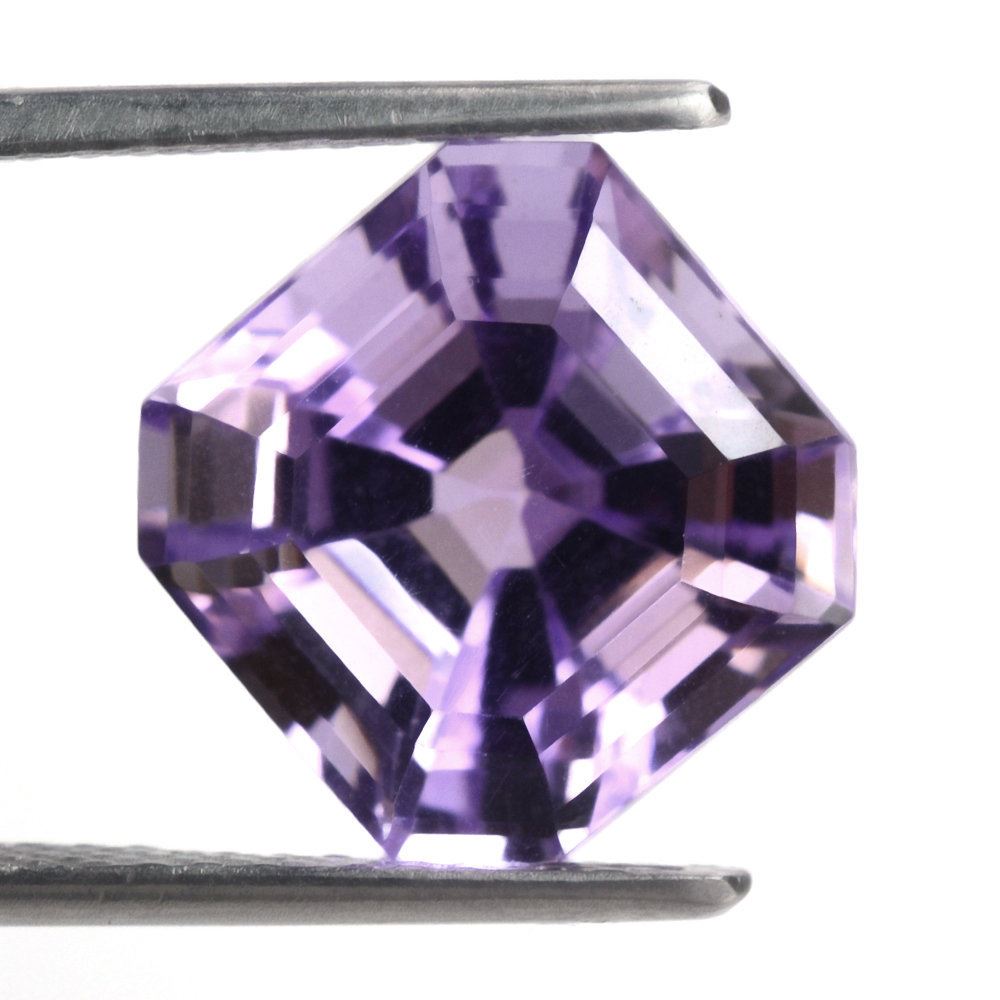 PINK AMETHYST ASCHER CUT SQUARE - OCTAGON (LITE) 12MM 8.40 Cts.