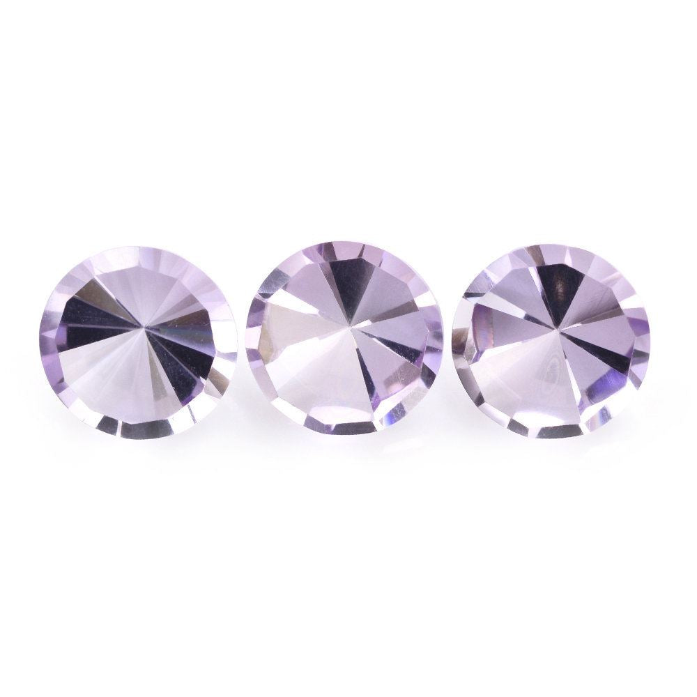 PINK AMETHYST MIRROR CUT ROUND (AA/CLEAN) 10MM 3.12 Cts.