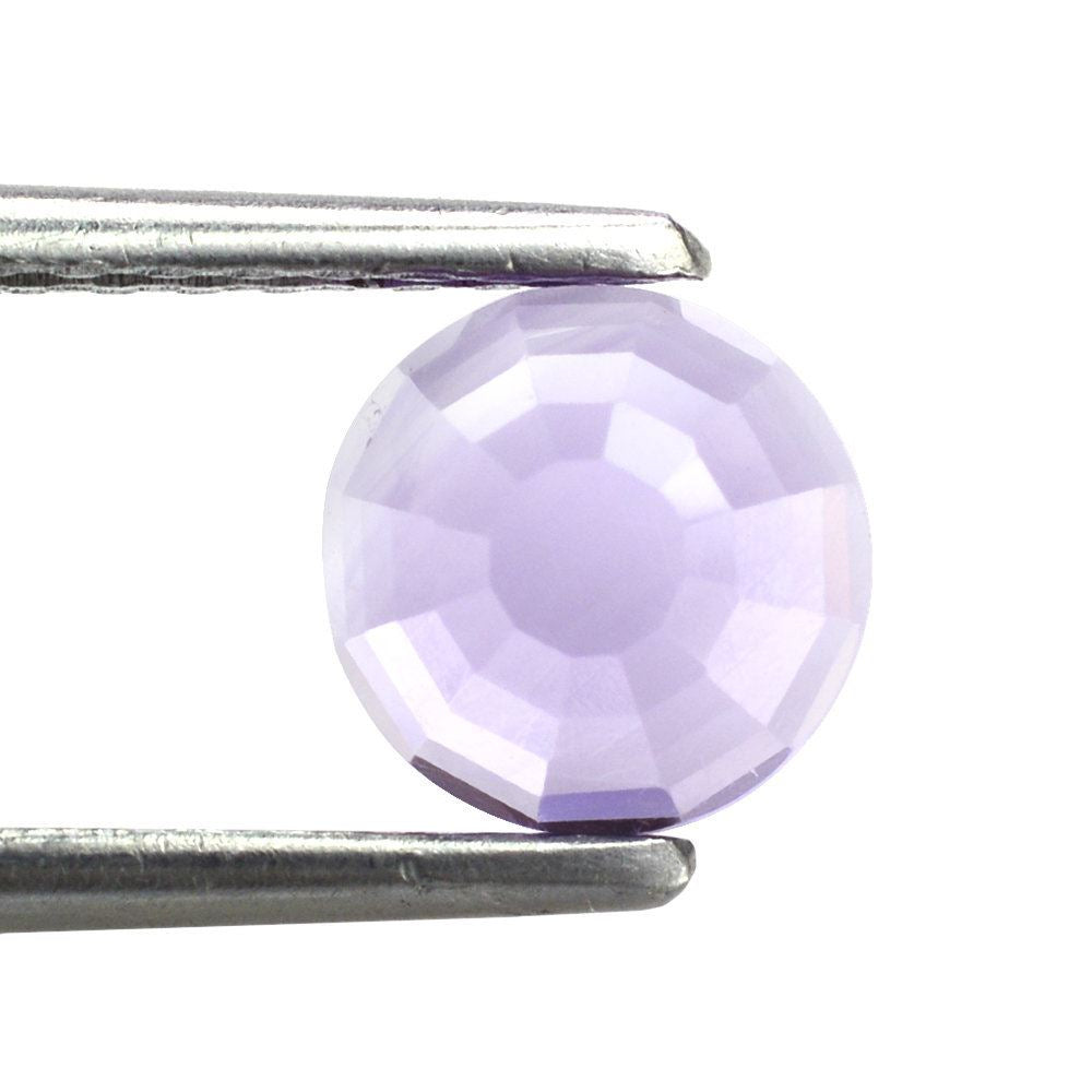 PINK AMETHYST STEP CUT ROUND CAB 7MM 1.20 Cts.