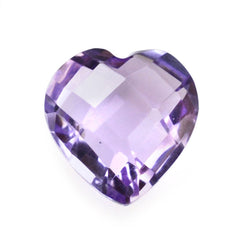 PINK AMETHYST BRIOLETTE HEART 8MM (AAA/CLEAN) 1.68 Cts.