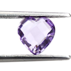 PINK AMETHYST BRIOLETTE HEART 8MM (AAA/CLEAN) 1.68 Cts.
