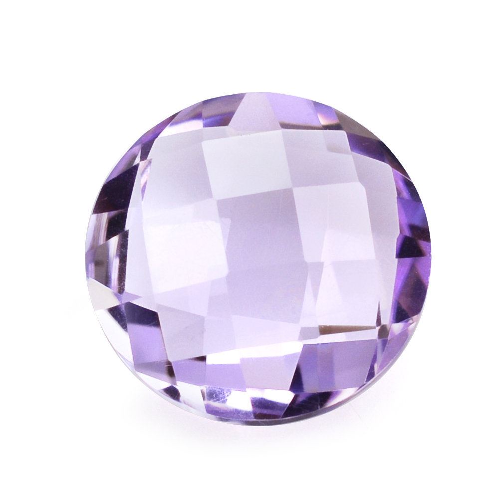 PINK AMETHYST BRIOLETTE ROUND 10MM 2.88 Cts.