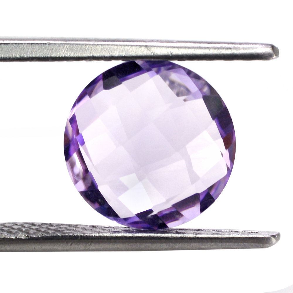PINK AMETHYST BRIOLETTE ROUND 10MM 2.88 Cts.