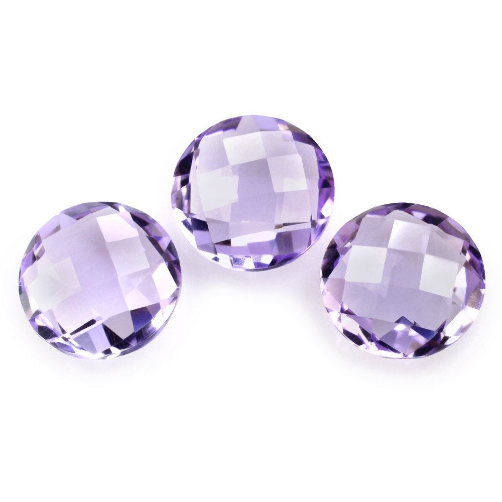 PINK AMETHYST BRIOLETTE ROUND 10MM 2.88 Cts.
