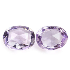 PINK AMETHYST ROSE CUT BRIOLETTE FANCY 11X8.50MM 3.70 Cts.