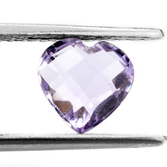 PINK AMETHYST BRIOLETTE HEART 8MM 1.54 Cts.