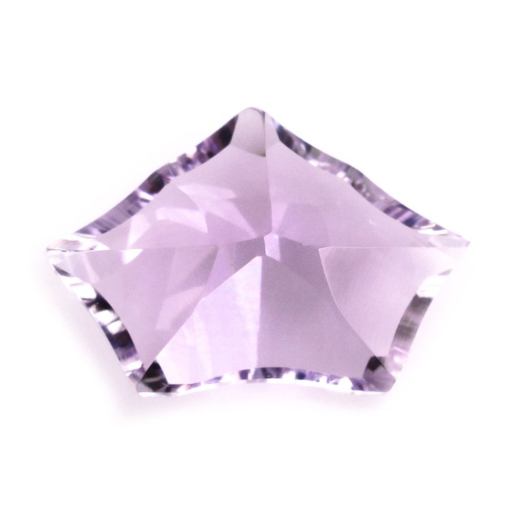 PINK AMETHYST CONCAVE CUT PENTAGON (DES#8) 14X10MM 3.89 Cts.