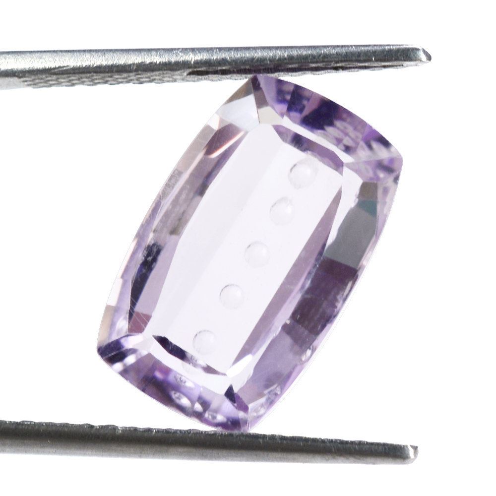 PINK AMETHYST BUBBLE LINE CUSHION (DES#124) 16X10MM 7.09 Cts.