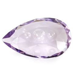 PINK AMETHYST SUPPER BUBBLE PEAR (DES#123) 20X12MM 9.29 Cts.