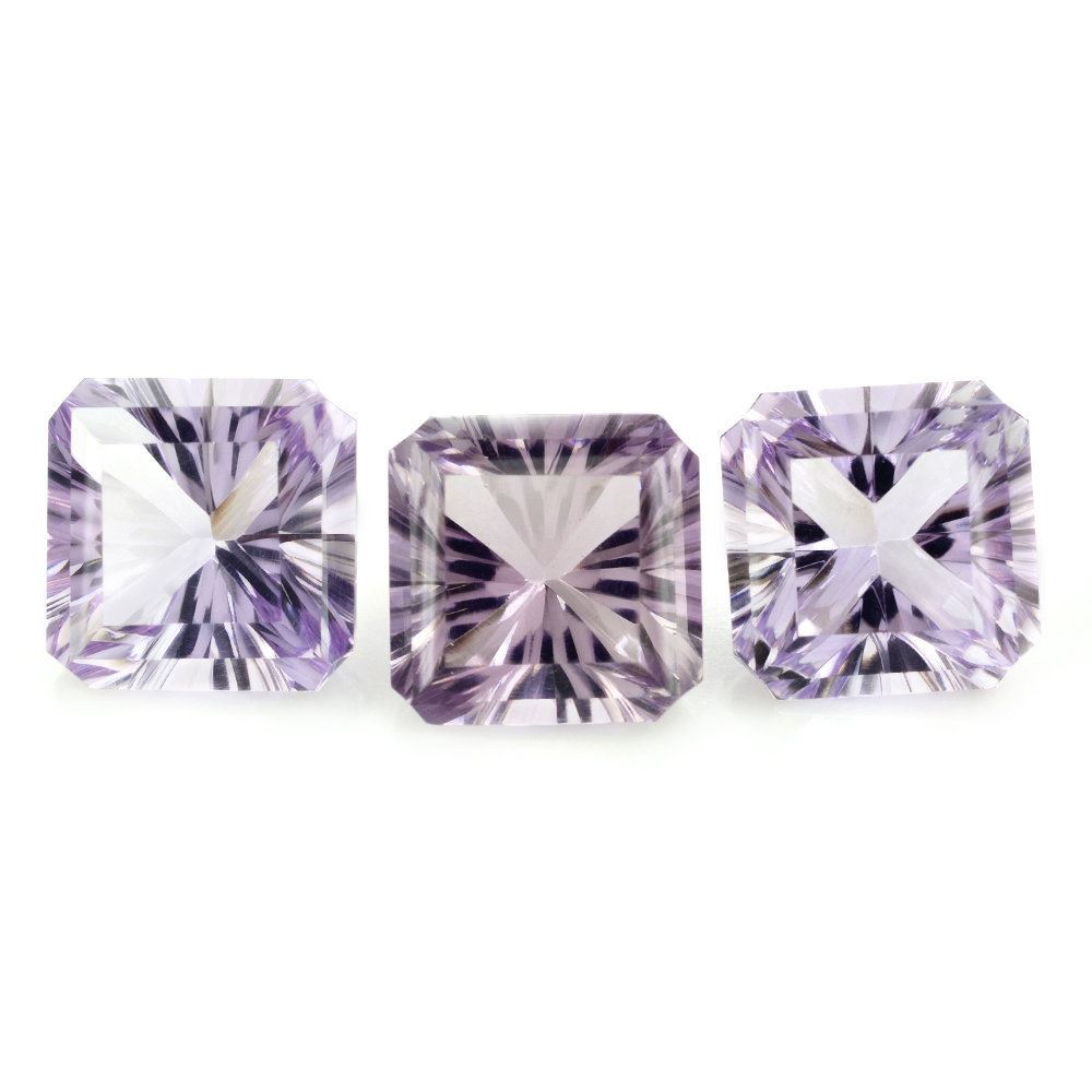 PINK AMETHYST ASCHER CONCAVE SQUARE - OCTAGON (DES#138) 15MM 14.05 Cts.