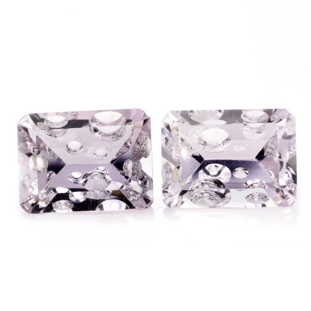 PINK AMETHYST SUPPER BUBBLE OCATGON (DES#116) 16X12MM 9.63 Cts.