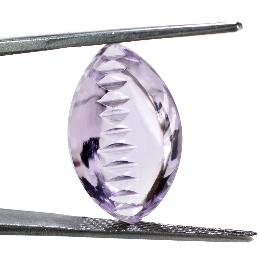 PINK AMETHYST BUFFTOP ZIP CUT BACK MARQUISE (DES#106) 20X12MM 11.57 Cts.