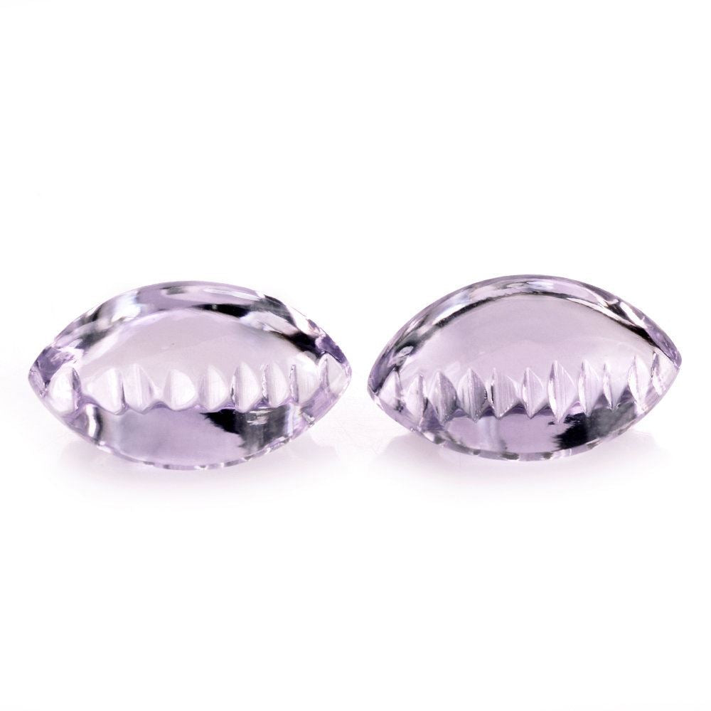 PINK AMETHYST BUFFTOP ZIP CUT BACK MARQUISE (DES#106) 20X12MM 11.57 Cts.