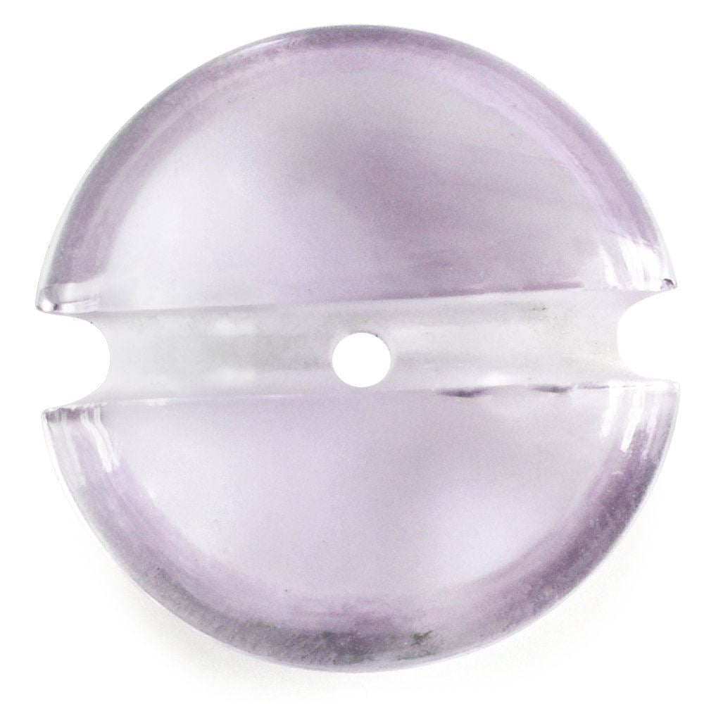 PINK AMETHYST LENTIL ROUND WITH CARVED BELT (DES#25) (FULL DRILL) 15MM 8.50 Cts.