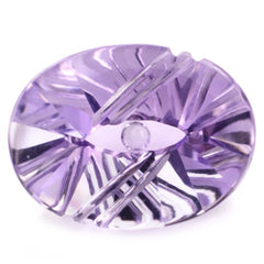 PINK AMETHYST FLAT BUFFTOP EVIL EYE OVAL (DES#112) 20X15MM 15.60 Cts.