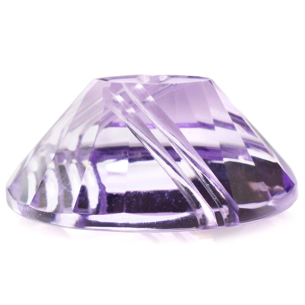 PINK AMETHYST FLAT BUFFTOP EVIL EYE OVAL (DES#112) 20X15MM 15.60 Cts.