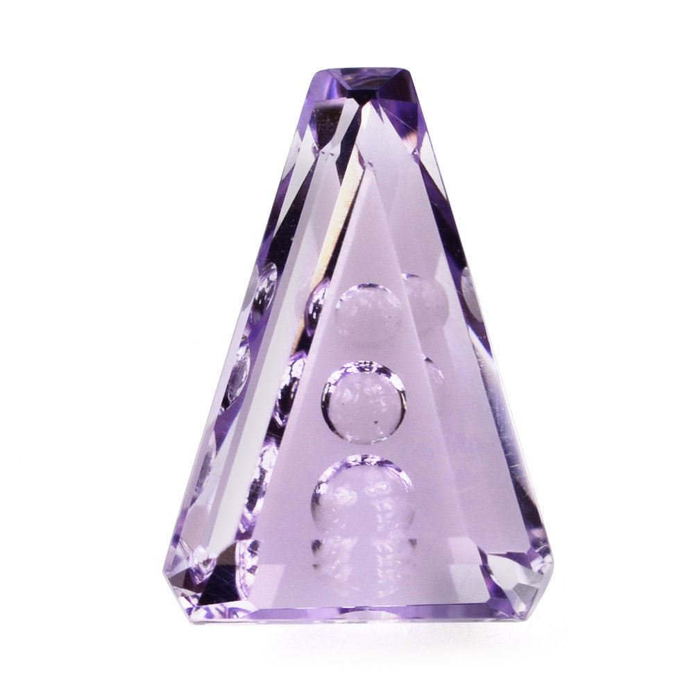 PINK AMETHYST SUPPER BUBBLE TRAPEZOID (DES#119) 13X9MM 3.31 Cts.